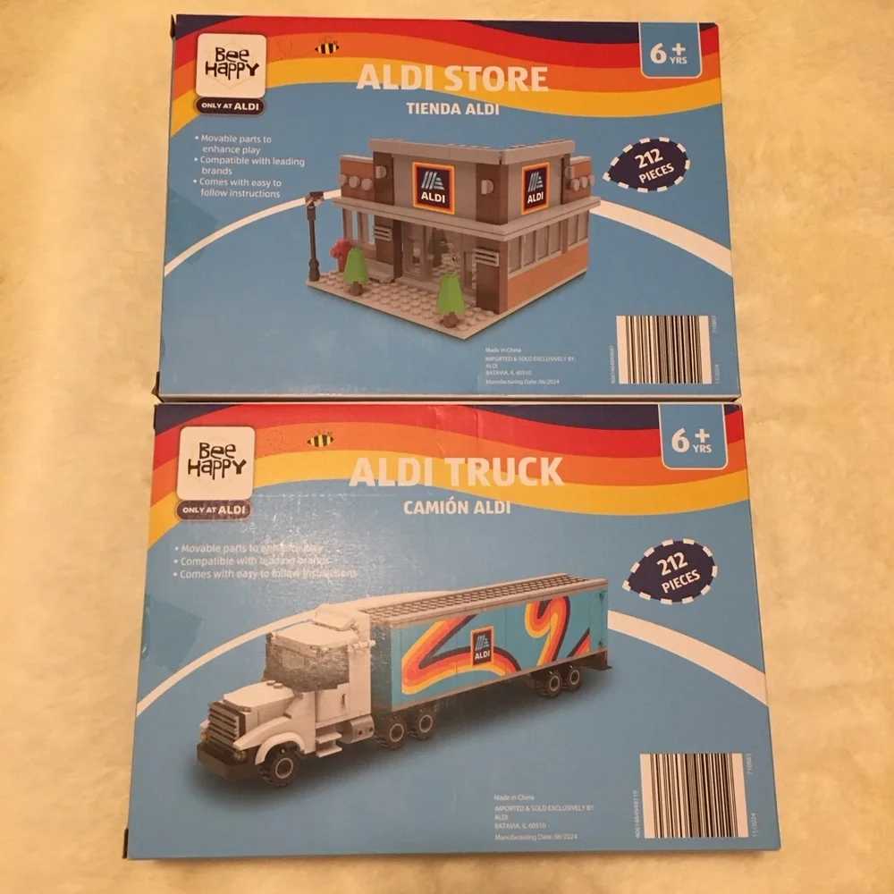 NIB ALDI Bee Happy ALDI Bricks Store and Truck